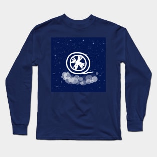 Wheel, unicycle, transport, ride, commute, travel, tourism, movement, technology, light, universe, cosmos, galaxy, shine, concept Long Sleeve T-Shirt